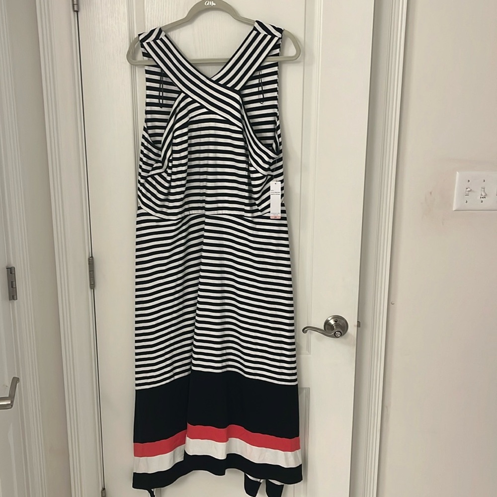 NWT Signature by Robbie Bee Striped Fit and Flare Dress- Size 2X